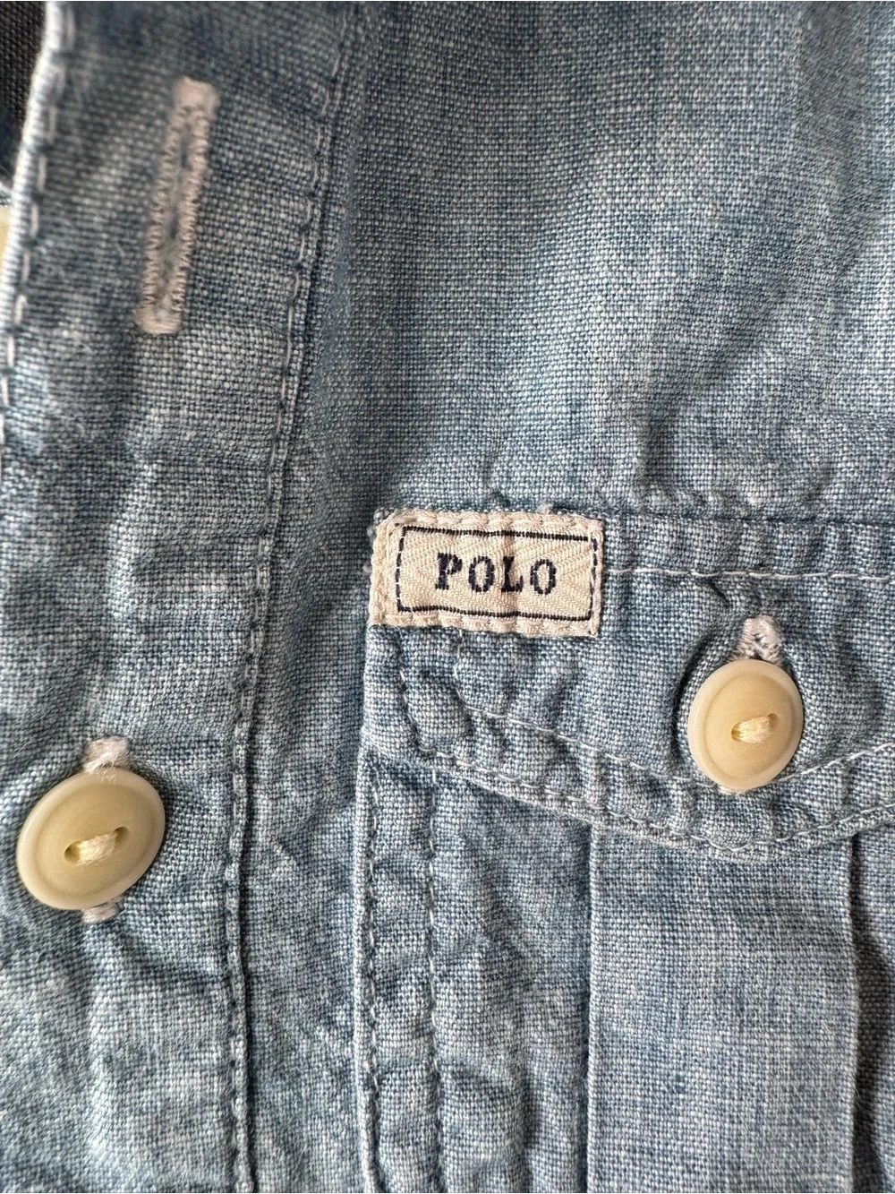 Polo Ralph Lauren Toddler Blue Denim Button Down‎ Drop Waist Dress Size 2T